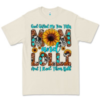 God Gifted Me Two Titles Mom And Lolli  And I Rock Premium Tee | Teevron