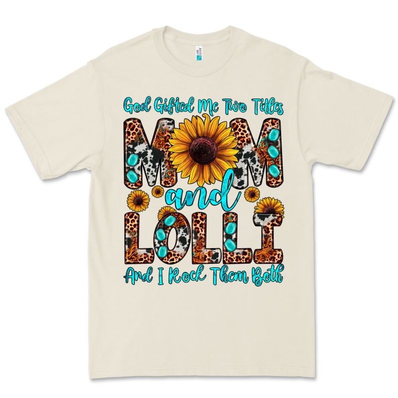 God Gifted Me Two Titles Mom And Lolli  And I Rock Premium Tee by JahusDesignShop | Teevron