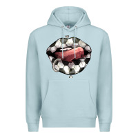 Blue Mist Soccer lips Premium Hoodie - HowdyJamesFarm