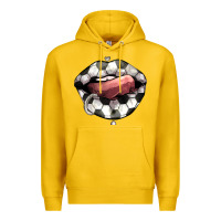 Lemon Soccer lips Premium Hoodie - HowdyJamesFarm
