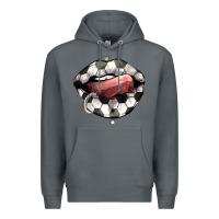 Rock Soccer lips Premium Hoodie - HowdyJamesFarm