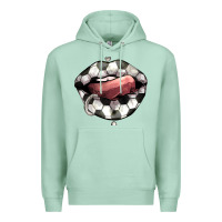 Seafoam Soccer lips Premium Hoodie - HowdyJamesFarm