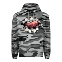 Slate Camo Soccer lips Premium Hoodie - HowdyJamesFarm