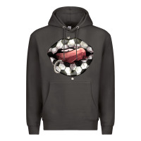 Smoke Soccer lips Premium Hoodie - HowdyJamesFarm
