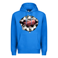 True Royal Soccer lips Premium Hoodie - HowdyJamesFarm
