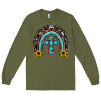 Army Green cross rainbow Long Sleeve Tee - JahusDesignShop
