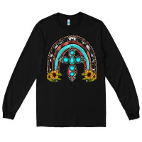 Black cross rainbow Long Sleeve Tee - JahusDesignShop