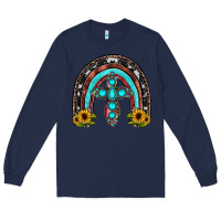 Navy cross rainbow Long Sleeve Tee - JahusDesignShop