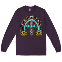 Plum cross rainbow Long Sleeve Tee - JahusDesignShop