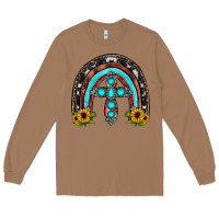 Toasted Coconut cross rainbow Long Sleeve Tee - JahusDesignShop