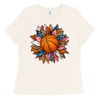 Bone basketball sunflower Ladies Tee - HRA Design Shop