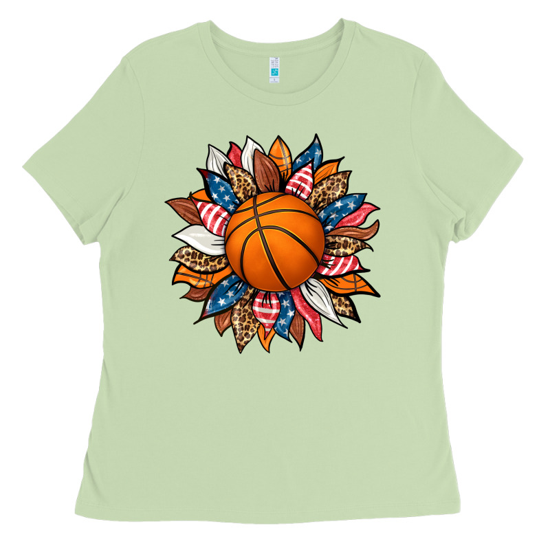 Basketball Sunflower Ladies Tee by HRA Design Shop | Teevron