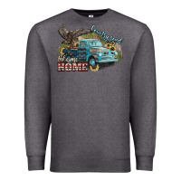 Charcoal Heather Truck USA country road take me home 4th of july Premium Sweatshirt - HowdyJamesFarm
