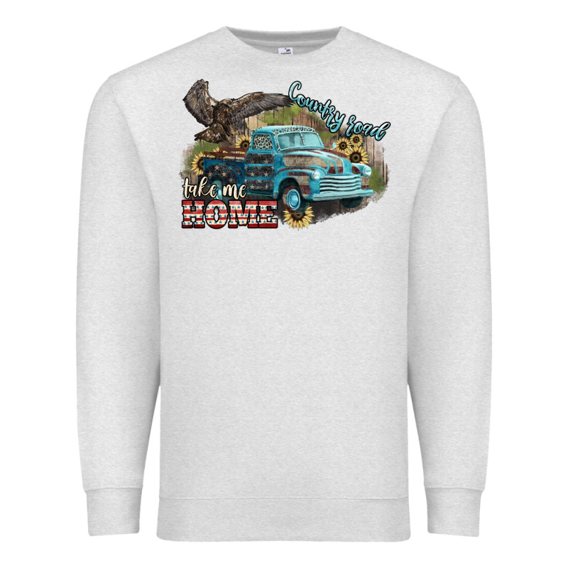 Truck Usa Country Road Take Me Home 4th Of July Premium Sweatshirt by HowdyJamesFarm | Teevron