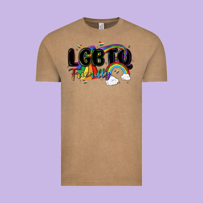 Lgbtq  Friendly Vintage Tee Designed By Maliassmallbusiness