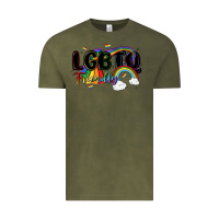 Vintage Olive lgbtq  friendly Vintage Tee - MaliasSmallBusiness