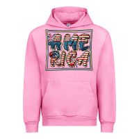 Fuchsia Pink America Urban Hoodie - FaDigitalArtStudio