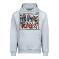 Heather Grey America Urban Hoodie - FaDigitalArtStudio