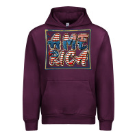 Mauve Wine America Urban Hoodie - FaDigitalArtStudio