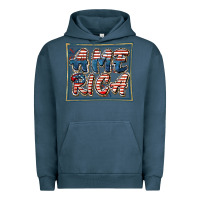 Pigment Midnight Navy America Urban Hoodie - FaDigitalArtStudio