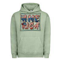 Pigment Oil Green America Urban Hoodie - FaDigitalArtStudio