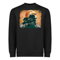 Black wilderness leopard Heavyweight Sweatshirt - MaliasSmallBusiness