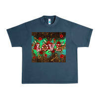 Midnight Navy love  and leopard with keys Urban Heavy Tee - AdoDesignShop