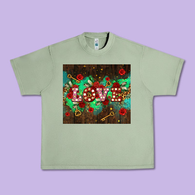 Love  And Leopard With Keys Urban Heavy Tee Designed By Adodesignshop