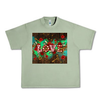 Oil Green love  and leopard with keys Urban Heavy Tee - AdoDesignShop