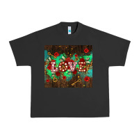 Pigment Black love  and leopard with keys Urban Heavy Tee - AdoDesignShop