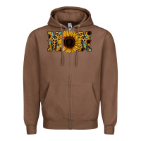 Chestnut Leopard Sunflower Gemstone Mom Zipper Hoodie - Bettercallsaul