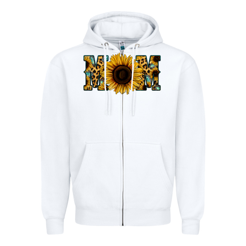 Leopard Sunflower Gemstone Mom Zipper Hoodie by Bettercallsaul | Teevron