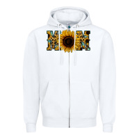 White Leopard Sunflower Gemstone Mom Zipper Hoodie - Bettercallsaul