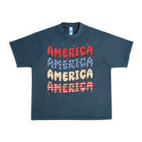 Midnight Navy america Urban Heavy Tee - MaliasSmallBusiness