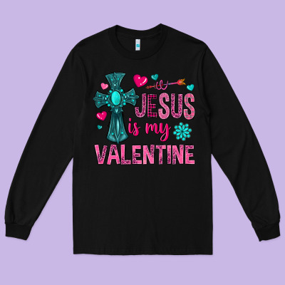 Jesus Is My Valentine Long Sleeve Tee Designed By Nancycooperartshop