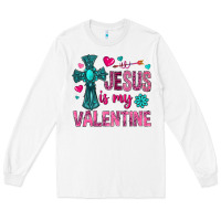 White jesus is my valentine Long Sleeve Tee - NancyCooperArtShop