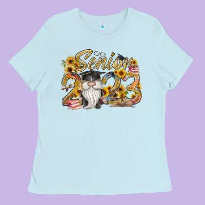 Senior 2023 Ladies Tee Designed By Racoondesign
