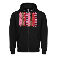 Black valentine's day brushstrokes Zipper Hoodie - RanaPortraitStore