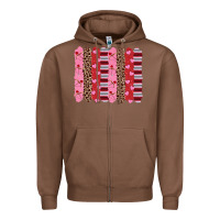 Chestnut valentine's day brushstrokes Zipper Hoodie - RanaPortraitStore