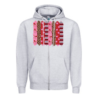 Heather Grey valentine's day brushstrokes Zipper Hoodie - RanaPortraitStore
