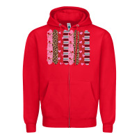 Red valentine's day brushstrokes Zipper Hoodie - RanaPortraitStore