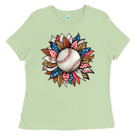 Matcha baseball sunflower Ladies Tee - HRA Design Shop