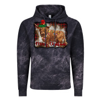 Cloud Black merry christmas highland cow Vintage Hoodie - BarkalooDesign