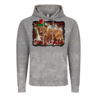 Cloud Rock merry christmas highland cow Vintage Hoodie - BarkalooDesign