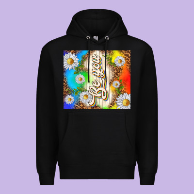 Be You With Daisies Premium Hoodie Designed By Tumblerdesignbyshophia
