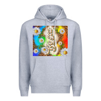 Heather Grey be you with daisies Premium Hoodie - TumblerDesignByShophia