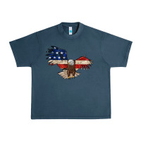 Midnight Navy 4th july eagle Urban Heavy Tee - MaliasSmallBusiness