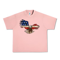 Salmon 4th july eagle Urban Heavy Tee - MaliasSmallBusiness