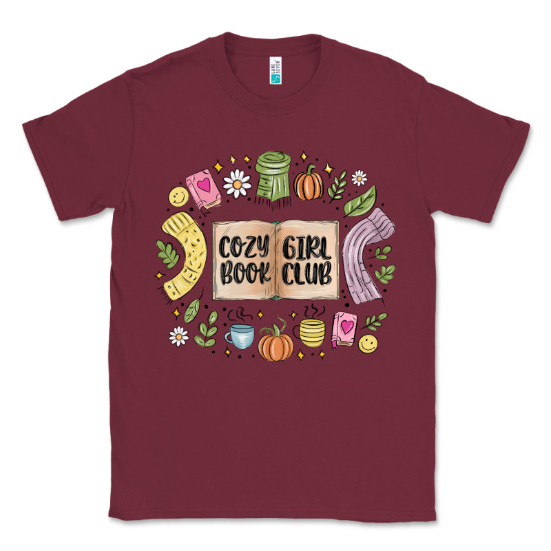 Cozy Book Girl Club Classic Tee by MaliasSmallBusiness | Teevron