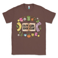 Chestnut cozy book girl club Classic Tee - MaliasSmallBusiness